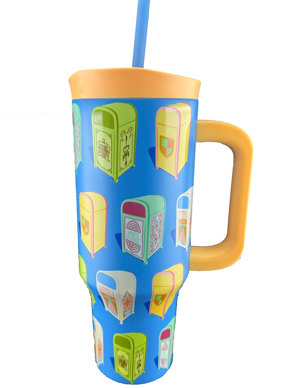 NEW DISNEY PARKS TRASH CANS GIANT 40oz STAINLESS STEEL TUMBLER